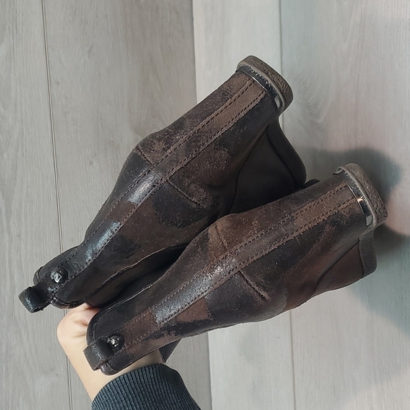 Donald j Pliner Womens Dillon Ankle Wedge Distressed Leather Boots shoes - Picture 5 of 13